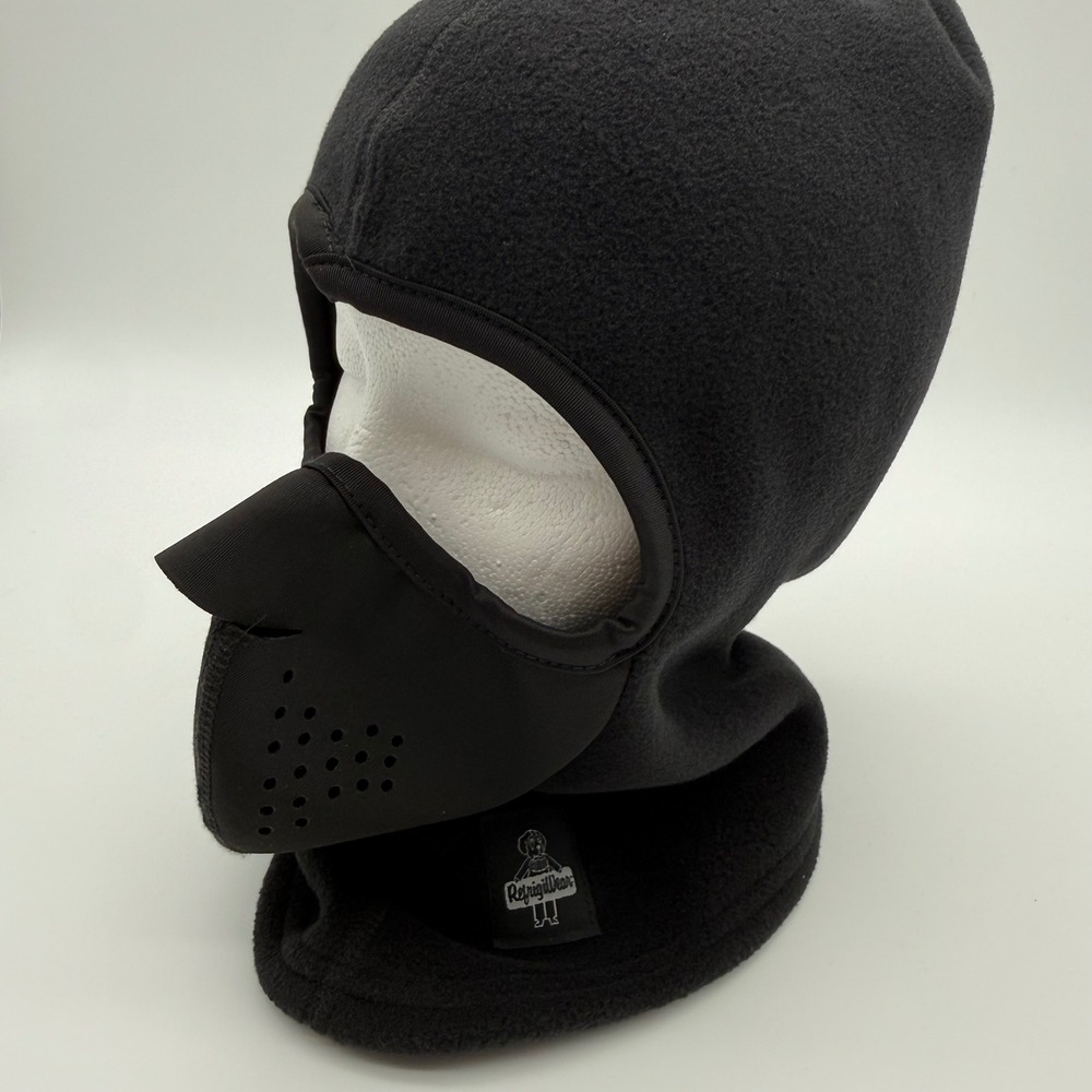 RefrigiWear Polartec Balaclava L/XL Black Fleece Face Mask Cold Weather 0092R